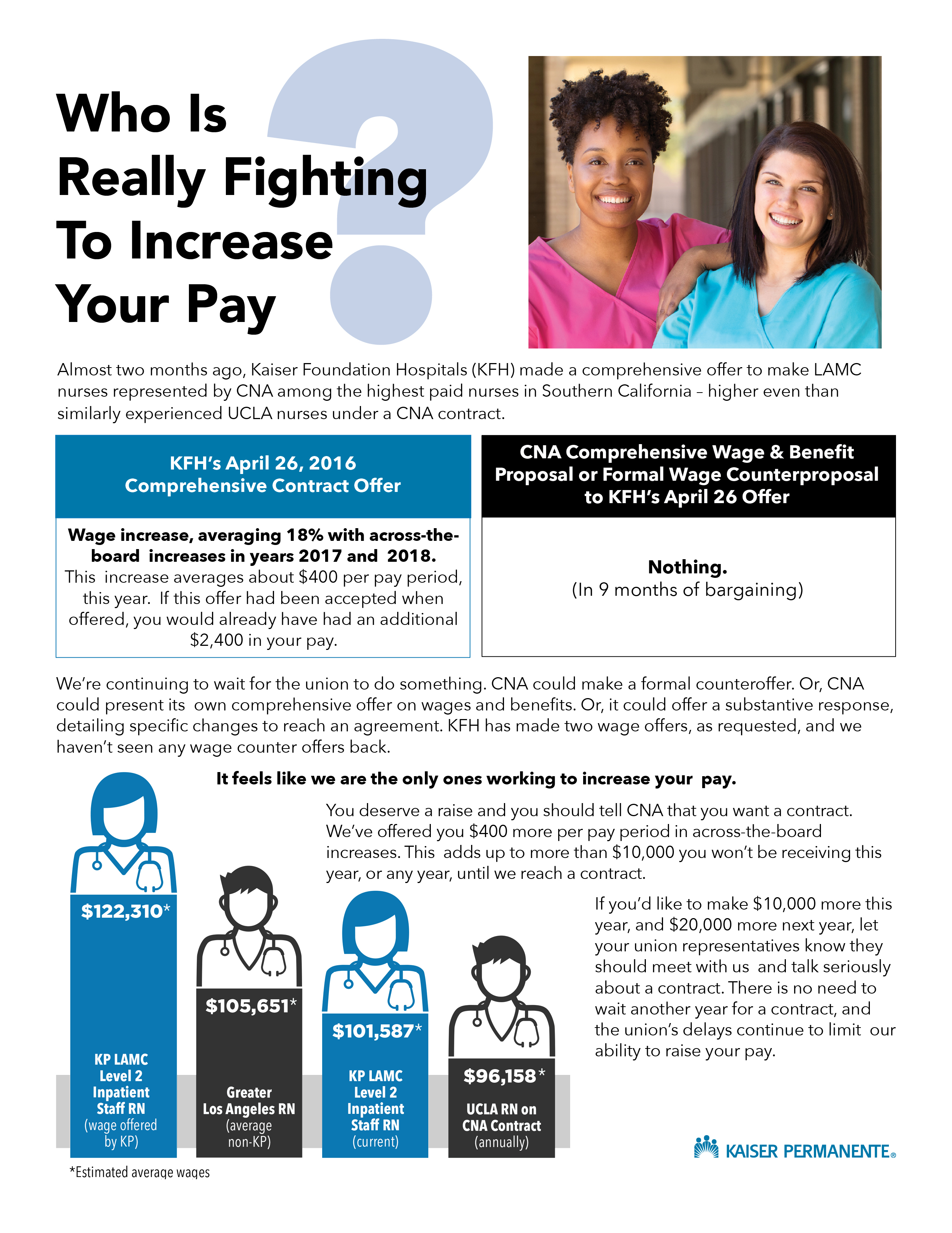 CNA Bargaining Update July 18, 2016 Kaiser Permanente